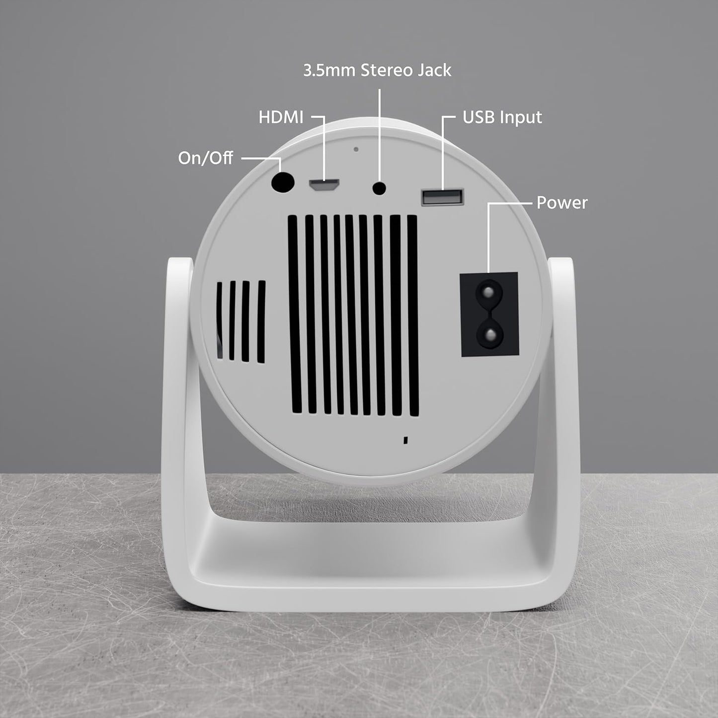 Lifelong Lightbeam Smart Projector for Home 4K Support, Native 720p HD Resolution, 2500 Lumen, Rotabable Design, Speaker, Android 11 with Built-in Apps (Netflix, Prime, Youtube) WiFi, 100''Max Display