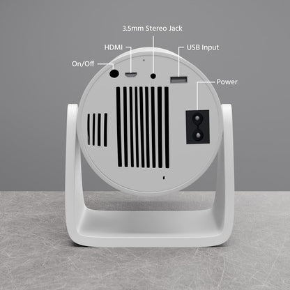 Lifelong Lightbeam Smart Projector for Home 4K Support, Native 720p HD Resolution, 2500 Lumen, Rotabable Design, Speaker, Android 11 with Built-in Apps (Netflix, Prime, Youtube) WiFi, 100''Max Display