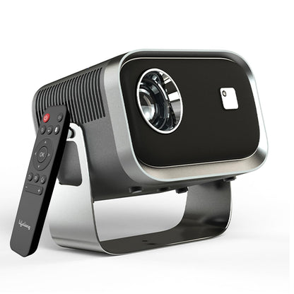 Lifelong Lightbeam Smart Projector for Home 4K Support, Native 720p HD Resolution, 2500 Lumen, Rotabable Design, Speaker, Android 11 with Built-in Apps (Netflix, Prime, Youtube) WiFi, 100''Max Display